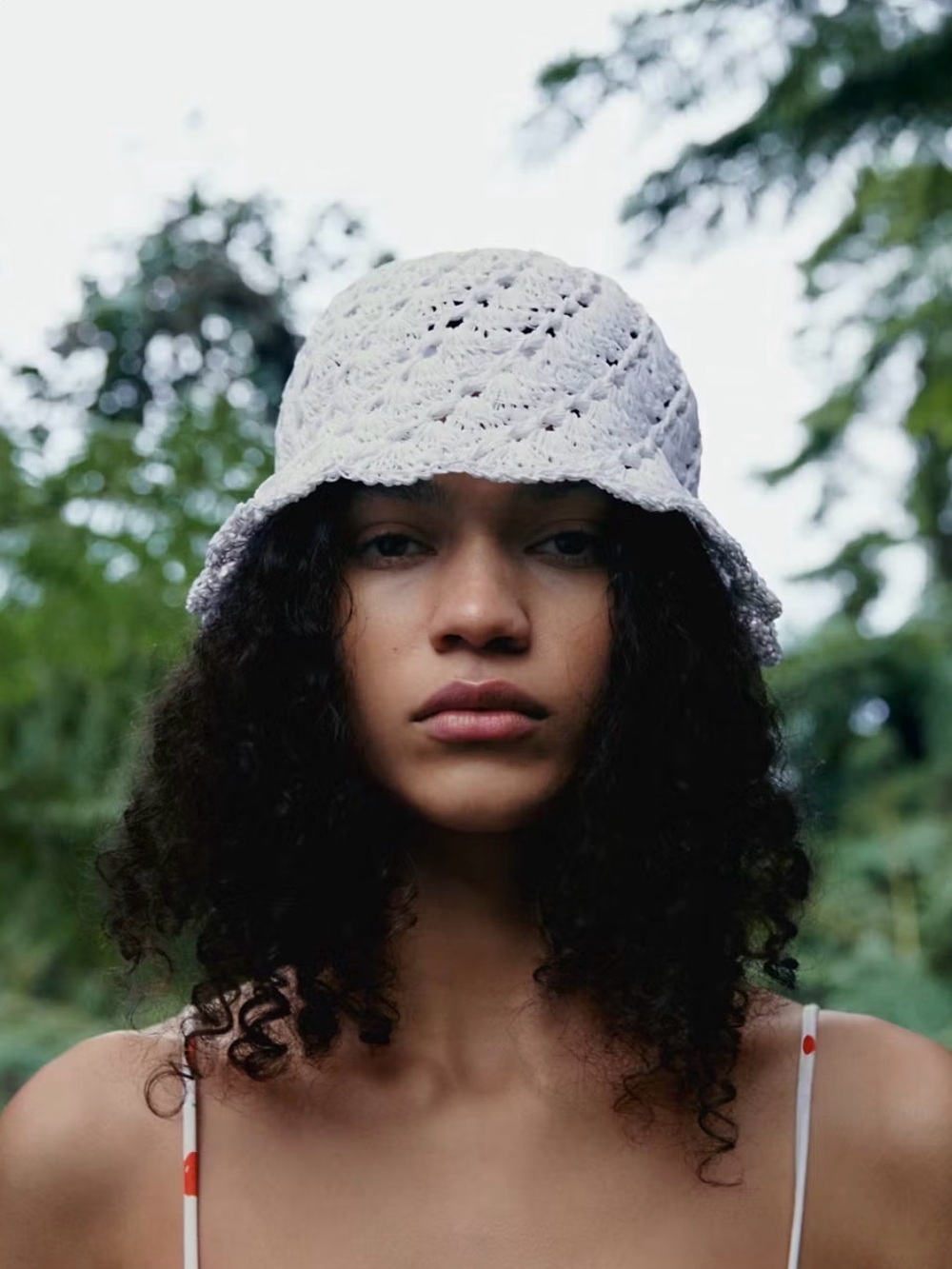 MANGO Natural fiber bucket hat / handmade / woven / NWT / ecru / one size
